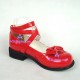 Lolita shoes girl shoes lower heel style 9812C red