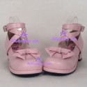 Lolita shoes girl shoes lower heel style 9812F pink