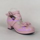 Lolita shoes girl shoes lower heel style 9812F pink