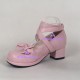 Lolita shoes girl shoes lower heel style 9812F pink