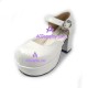 Lolita shoes girl shoes medium heel style 9811B white