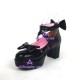 Lolita shoes girl shoes medium heel style 9872 black