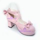 Lolita shoes girl shoes medium heel style 9872 pink