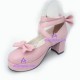 Lolita shoes girl shoes medium heel style 9872 pink