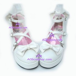 Lolita shoes girl shoes princess shoes high heel style 9876 white