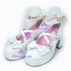 Lolita shoes girl shoes princess shoes high heel style 9876 white