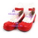 Lolita shoes girl shoes princess shoes lower heel style 98121B red