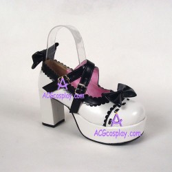 Lolita shoes girl shoes princess shoes style 9829 white and black