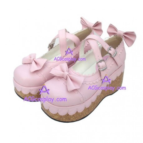 Lolita shoes girl shoes princess shoes style 9829D pink