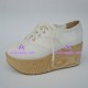 Lolita shoes girl shoes wedged shoes style 9629A white