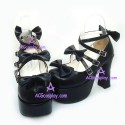 Lolita shoes princess shoes high heel style 9821C black