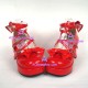 Lolita shoes princess shoes thick   sole and high heel style 9803D red