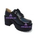 Lolita shoes shining shoes sawtooth sole style 9618 black