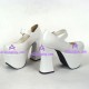 Lolita shoes thick sole high heel girl shoes style 9627A white