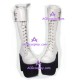 Punk lolita boots thick sole high heel style 9712A white