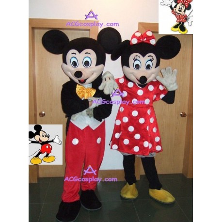 Mickey mouse AND Minnie mouse cartoon Mascot costume